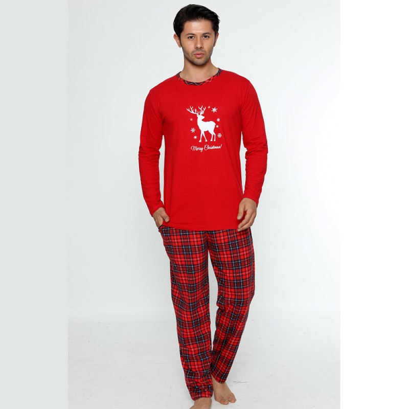 Świąteczna piżama męska idealna na zimę M L XL 2XL
