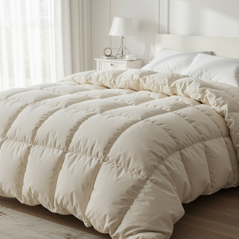 Kołdra puchowa 180x200 – 100% naturalny puch, całoroczna