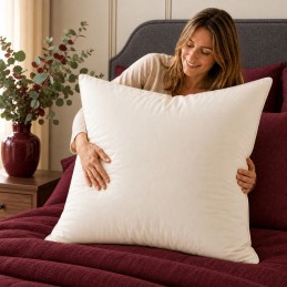 Duża poduszka 80x80 z puchu i pierza | 1,9 kg naturalnego podparcia