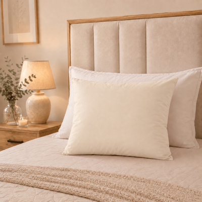 Poduszka z wełną 65x65 ecru — zdjęcie produktu 5