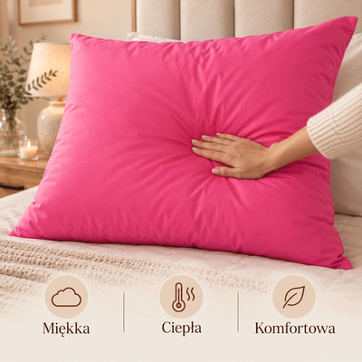 Różowa poduszka z wełną 70x90 — zdjęcie produktu 1